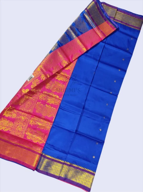 mfm bomkai silk saree of royal blue colour