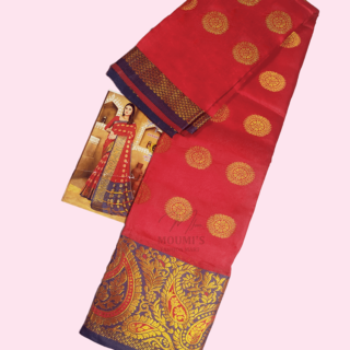 MFM banarasi silk saree of red color2