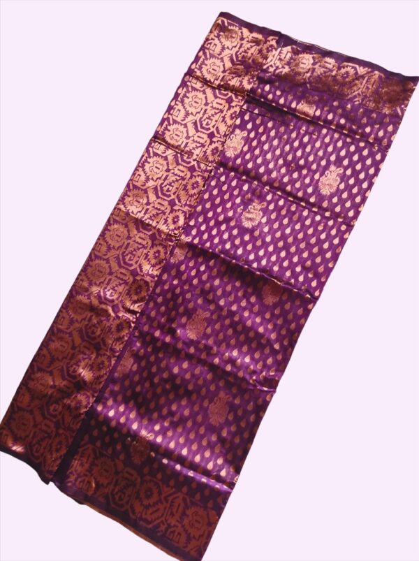 MFM copper Silk saree of purple colour B